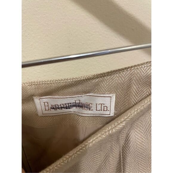 Vintage Barrie pace ltd beige wool pencil office work midi skirt size 8 - Picture 8 of 12